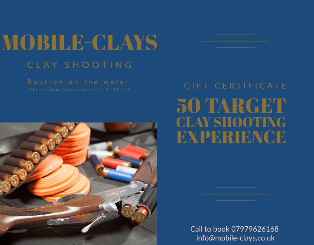 Mobile clays 50 target clay shooting experience Voucher.